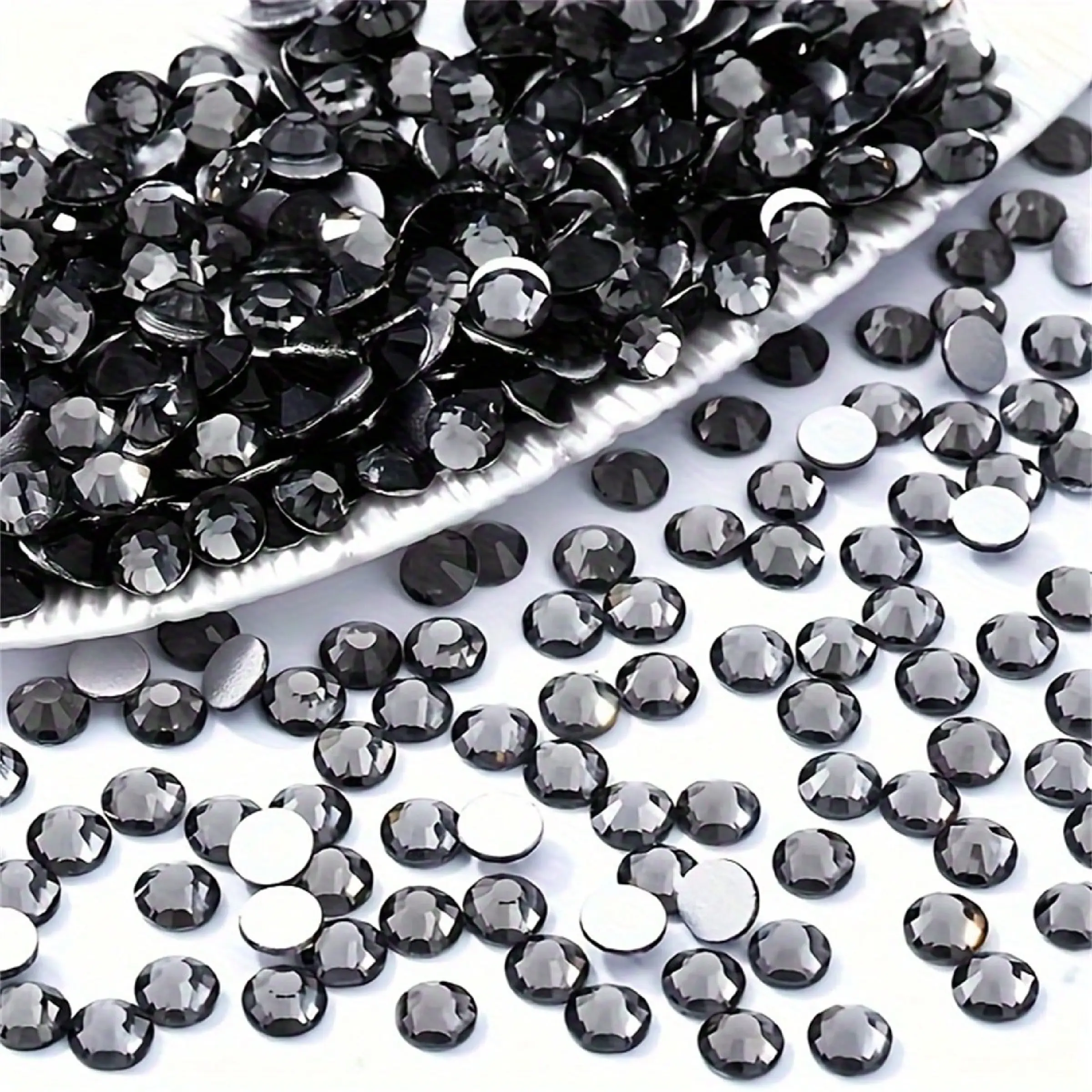 500/5000pcs 3-6mm Light Resin Rhinestones, Flat-Bottomed Round Jelly Gemstones, Ideal for Accessories, Shoes, Clothes, Cosmetics, Bags, Decorations, Bling Rhinestone Decoration
