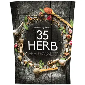 Heirloom Herb Seeds Variety Pack – 35 Non-GMO, Open-Pollinated Seeds for Indoor & Outdoor Gardening, Hydroponics & Survival Gardens