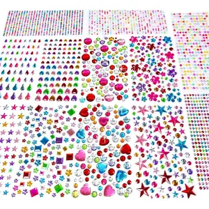 3228 Pcs - Gems Stickers, Self Adhesive Rhinestone Jewel Stickers, Acrylic Gems DIY Craft Decorative Diamond Stickers, Assorted Shapes Jewels Rhinestones Stickers, Gems Sticker Crafts for Kids