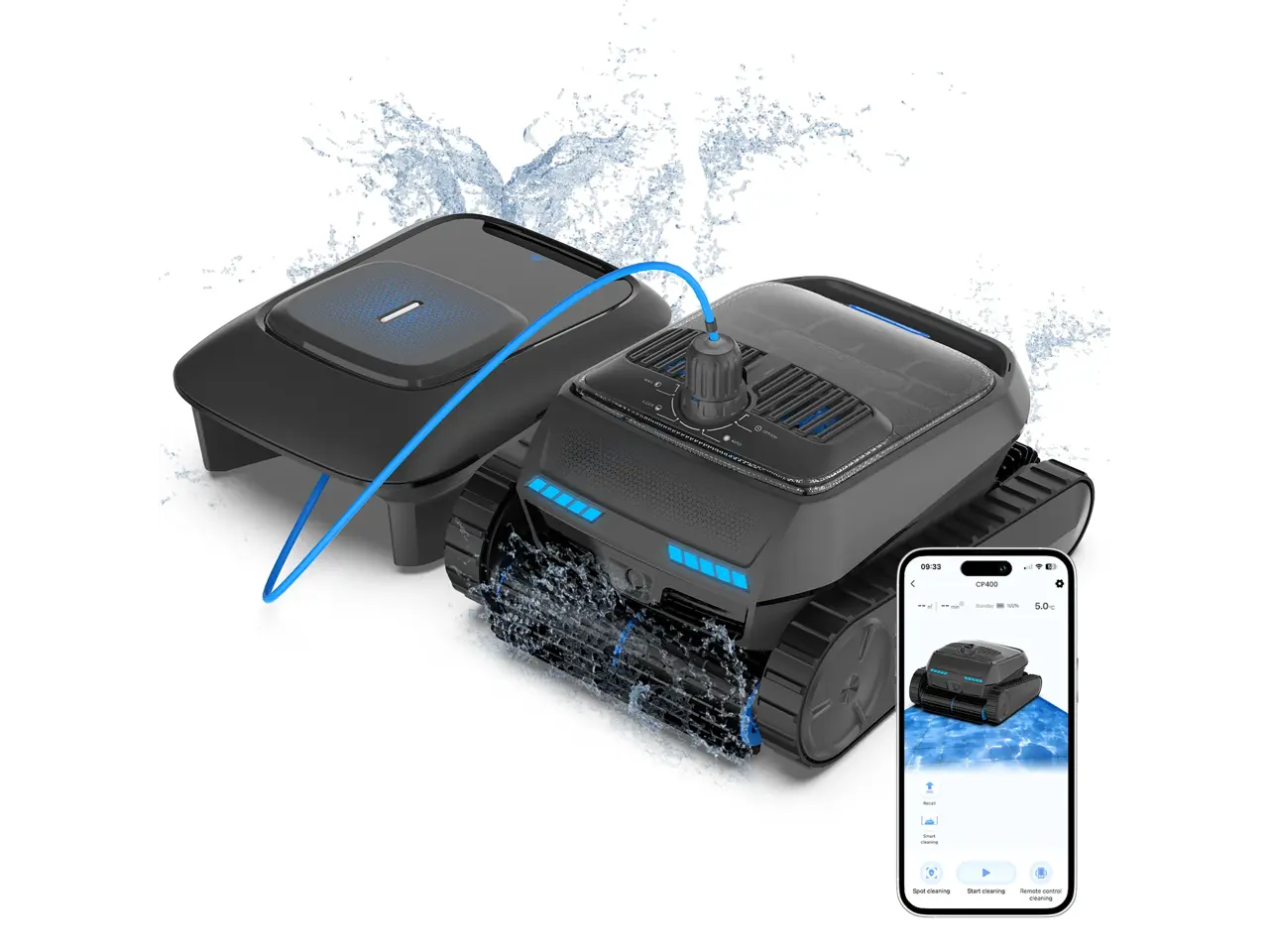 AIRROBO All-In-1 Pool Cleaner + Surface Skimmer (Floor, Walls, Waterline and Surface Cleaning),150min Runtime