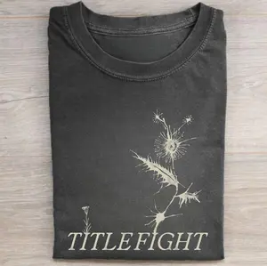 Vintage Title Fight DARK FLOWER Graphic Tee - Title Fight Merch - Short Sleeve Graphic T-shirt - Vintage 90s Graphic Clothing - Title Fight Merch - Gift Shirt - Music Tour Shirt Gift - Top Menswear Womenwear