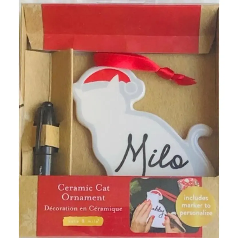 ceramic cat ornament