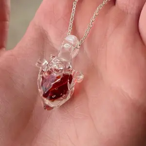 Heart Vial Necklace - Elegant Luxury Accessory with Charm Design - heart necklace