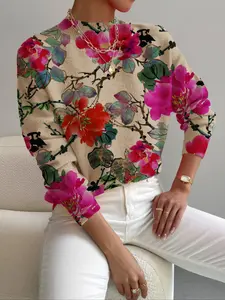 Women's Colorblock Knit Sweater, Knitwear, Casual Elegance for Spring Fall Winter, Perfect for Holiday & Commuting Wear