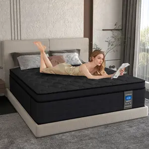 【MRH】Hybrid Mattress 12inch Memory Foam & Pocket Springs, Pressure Relief, Medium Firm,Relieve Spine Soothing for All Ages,100-Night Trial