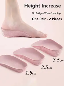 Invisible Height Increasing Insoles, Arch Support Shoe Pads for Men and Women, Breathable Cushioning, Universal Fit, Comfortable Walking