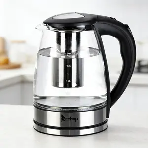 1.8L Premium Glass Electric Kettle, 1500W Fast Boil with Auto Shut-Off & Cool Touch Handle