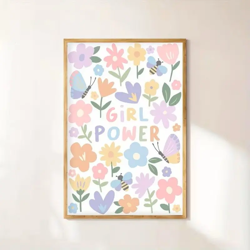 Contemporary Posters Celebrating Girl Power - an Adorable Floral