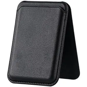 2-in-1 Magnetic Card Holder & Phone Stand Magnetic Phone Wallet Stand for iPhone 17/16/15/14/13/12 Pro Max Air Plus Series, Blocking Vegan Leather Gift for Him