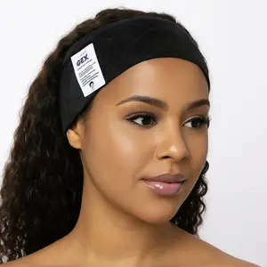 GEXWORLDWIDE GEX Wig Grip Band 23" Velvet Scarf Adjustable Arch Extra Hold Non-Slip Secure Fit Comfortable Hair Accessory for Women - Zigzag Headband