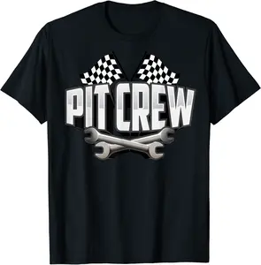 Cute Scruff Pit Crew For Race Car Parties T-Shirt - Margaritahe Shop 20B08LJ3VP8T