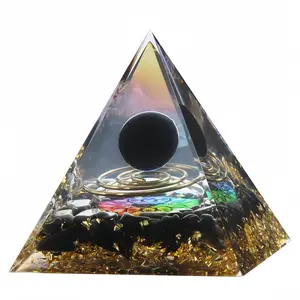 Orgone Pyramid Crystal Decor - Stress Relief Focus Aid for Mindful Moments | Serene Desk Accessory for Inner Calm 3d  fidget  star