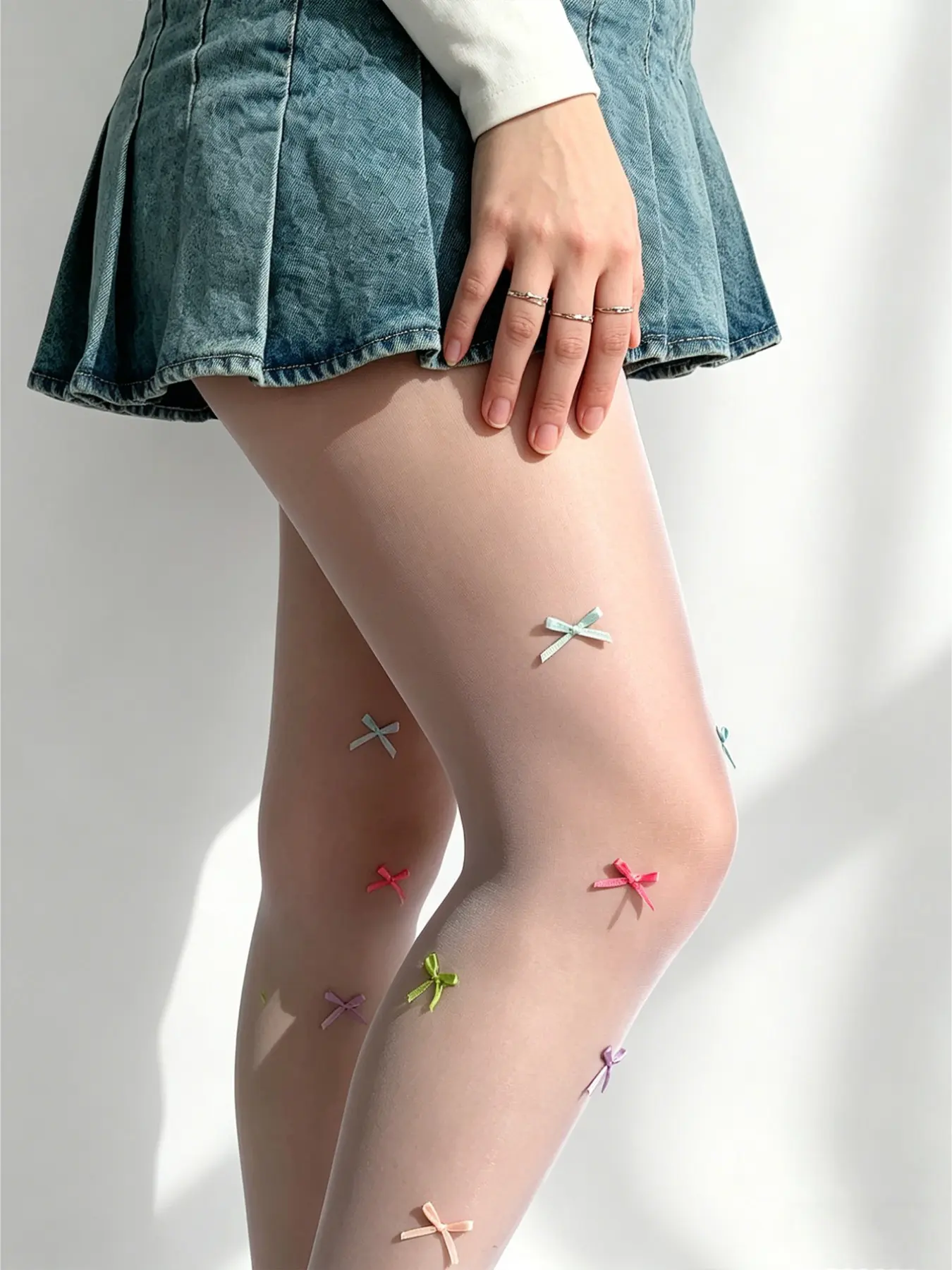 Sweet Girl Jumpsuit, High Waist Slim Fit, All over Print, Fashionable for All Seasons, Colorful Bow Design, Trendy Atmosphere Style