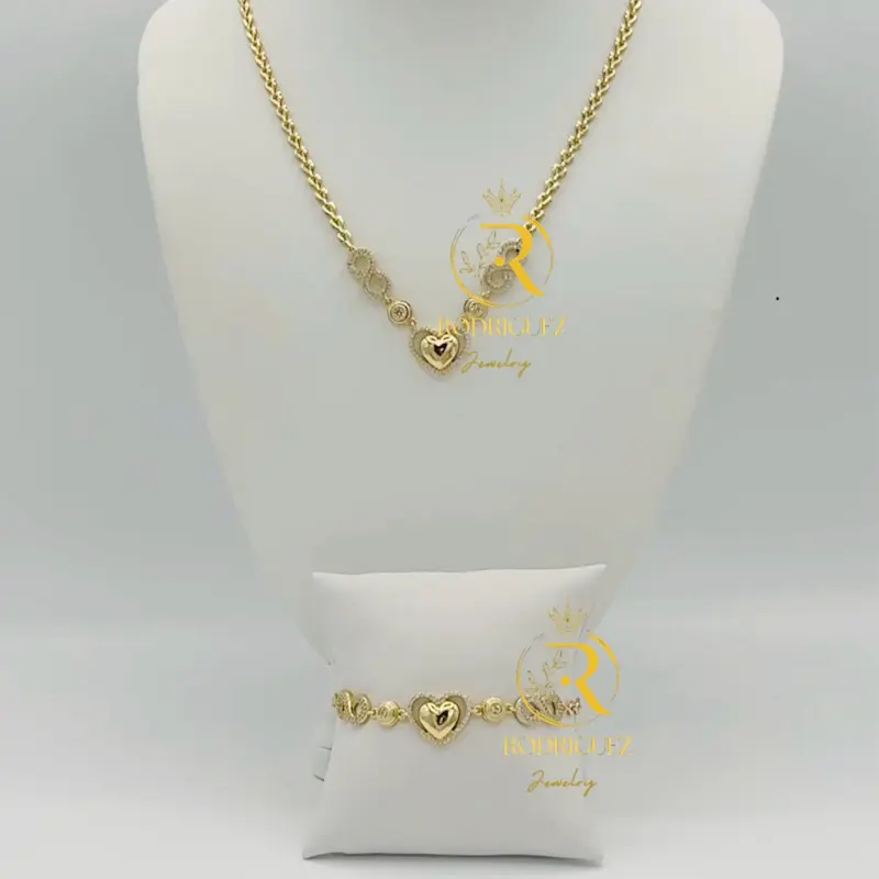 Rodriguezjewelry # 2961 necklace ( 18 inches )# 2962 bracelet (6.5 inches plus 2 of extension)