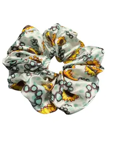 Sunflower Concho Hair Scrunchie - Durable & Stylish Accessory for Secure Comfortable Hold - Elegant Unique Design for Any Occasion