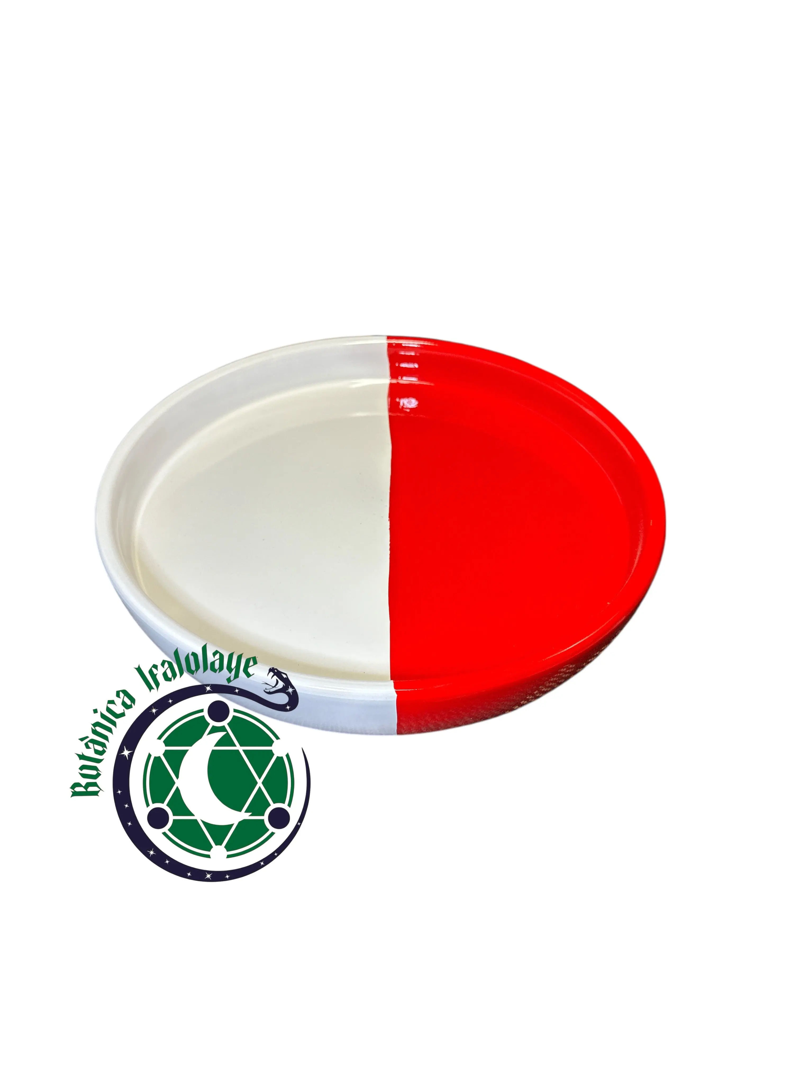 Orishaoko Painted clay plate 14"W x 2"H Orishaoko Painted clay plate 14"W x 2"H