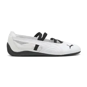 PUMA Womens Speedcat Leather Ballet Flats Casual - White