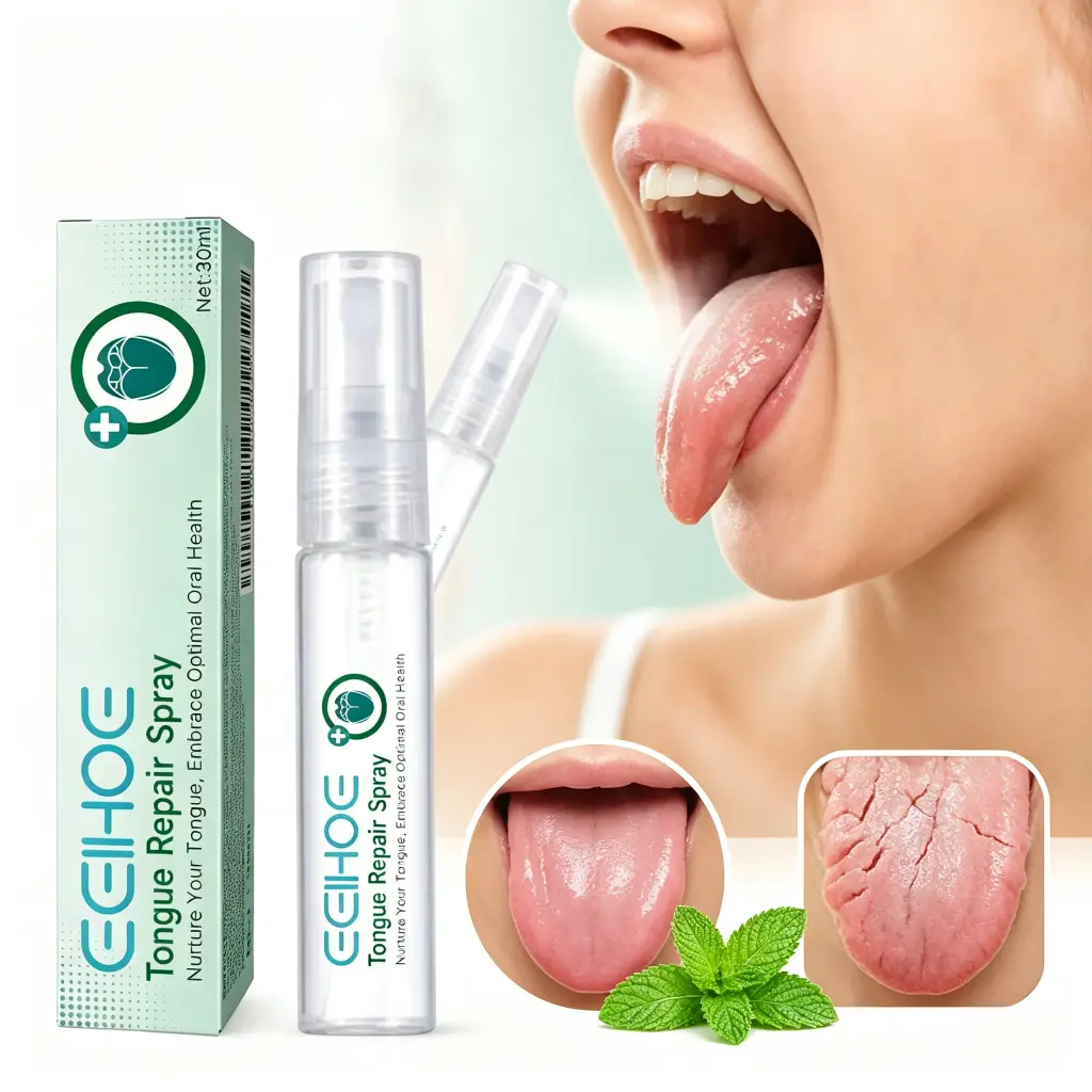 Alcohol-Free Mouth Spray for Bad Breath | Herbal Oral Care with Tongue Coating Repair - Antibacterial, Fresh Breath & Lung Support