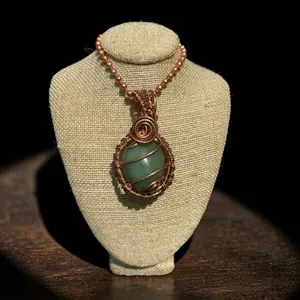 Juma Copper King Gemstone 24” Copper Necklace Exquisite Jewelry Gift Gold Rope Chain