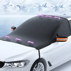 Universal Car Windshield Snow Cover - Thick Oxford Fabric Sun & Snow Shield, Magnetic Winter Frost Protector, All-Season Anti-Ice Windshield Cover for Parking｜4-Season Car Windshield Protector - Thermal Snow Cover & UV Sun Shield