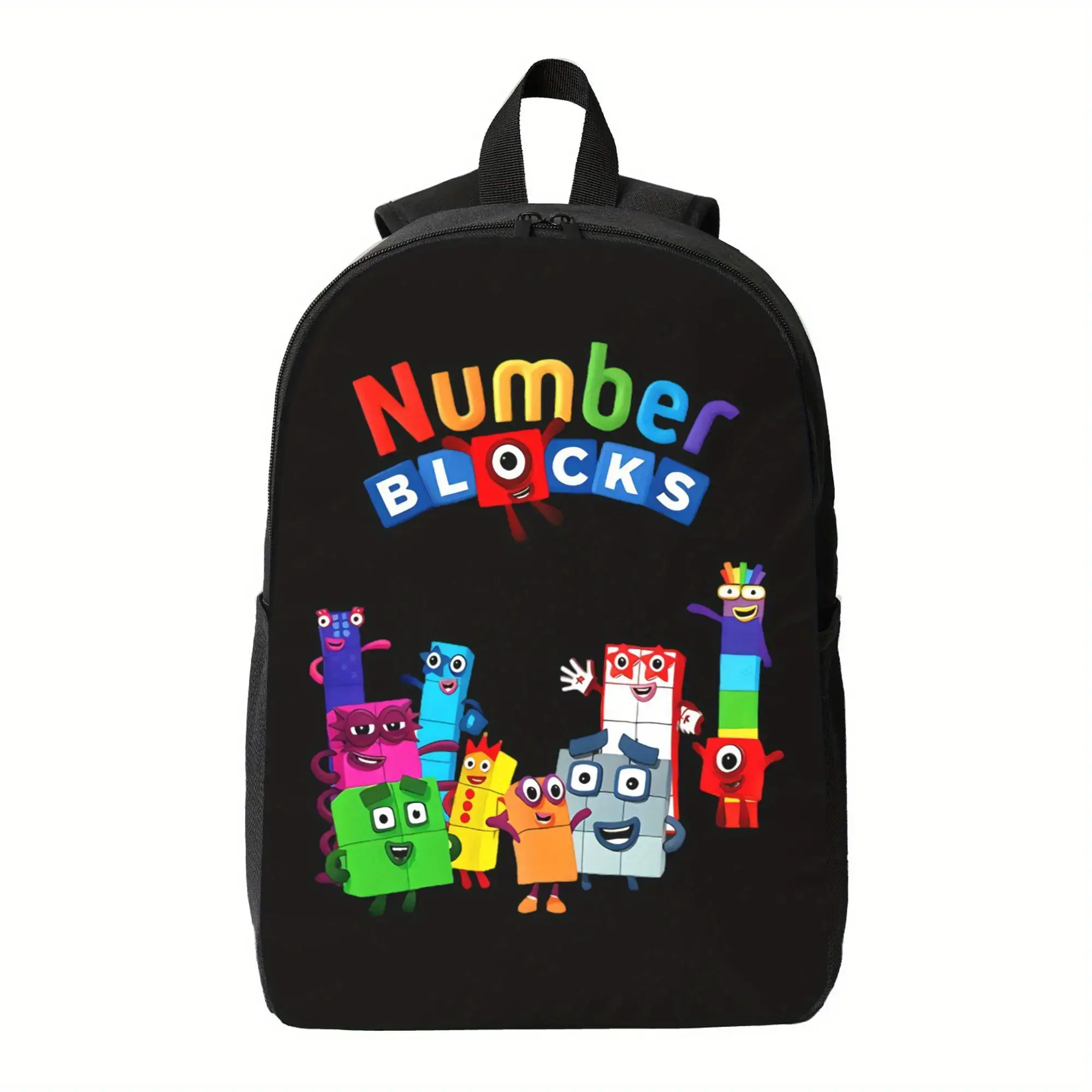A stylish, lightweight summer backpack featuring a colorful cartoon design with number blocks; made from durable polyester, it includes adjustable straps and multiple compartments—perfect for school and travel—and is full of playful, child-friendly charm.