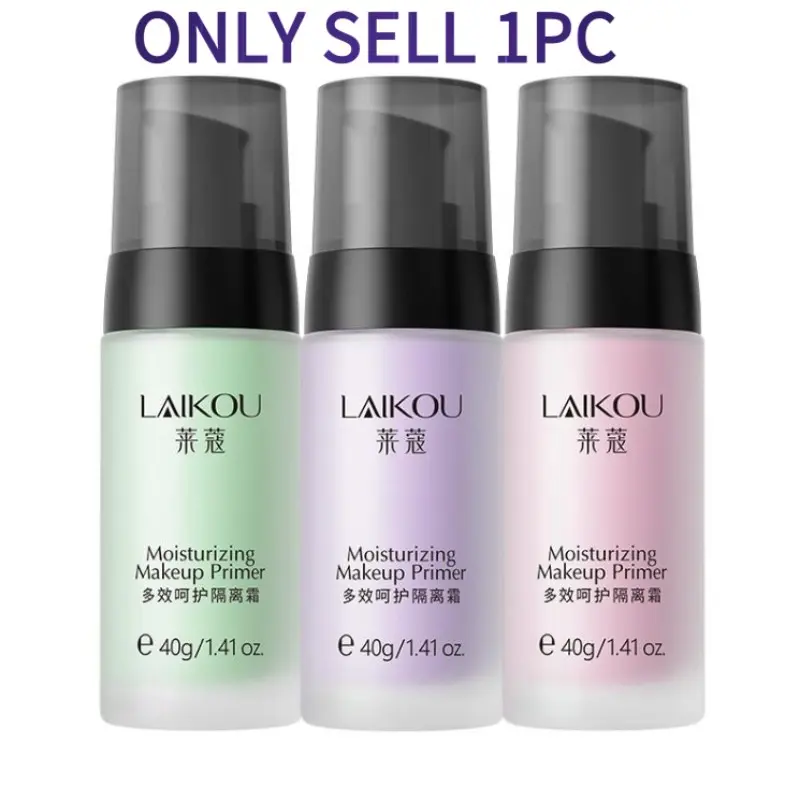 Color Correcting Face Primer 40g | Green Purple Pink Glow Filter Primer Color Corrector Primer Glowy Base Facial Primer Flawless Base Flawless Face Makeup