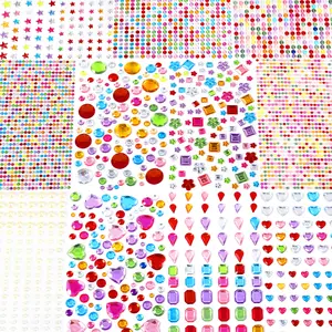 5/8/10/11sheets Gem Stickers, Acrylic Stickers, Rhinestone Self Adhesive Gems, Stick on Gems Jewel Stickers Sticky Gems for DIY Crafts