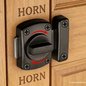 Thickened Door Lock with Rotating Bolt, Security Door Latch for Bathroom and Wooden Doors, Clear Installation Plug Lock, Secure Latch Closure