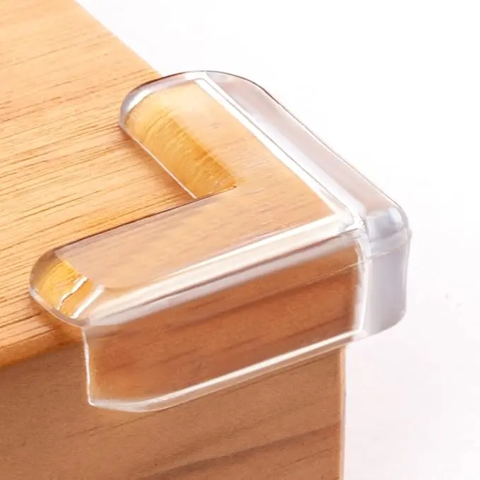 8 Pack Clear Corner Protectors for Baby Proofing Soft Silicone Corner Guards for Furniture Table Corner Protectors Baby Safety Edge Bumpers for Sharp Corners Child Safety Furniture Corner Protectors (L Shape)