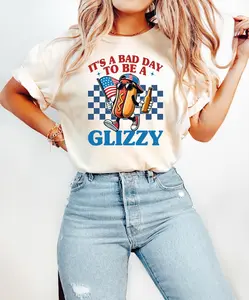 It's A Bad Day To Be A Glizzy Shirt, Makes Me Want A Hot Dog Real Bad Shirt, Independence Day Tee, Funny 4th July Shirt, Hot Dog Lover Shirt Cotton Fabric