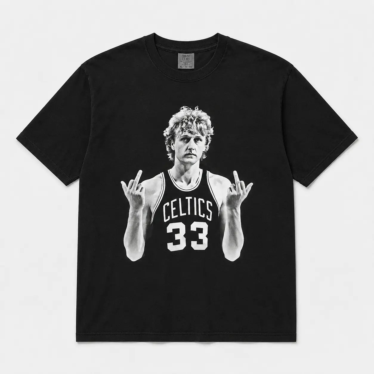 Larry Bird Retro 90s T-Shirt Black Shirt Men's Shirts Vintage Men's Clothing-Vintage Basketball Legend Graphic Tee, Good Graphic Tees, Men's Graphic Tees, Retro Hoops Shirt, 90s Graphic Tees, Summer Graphic Tees, men christian gift