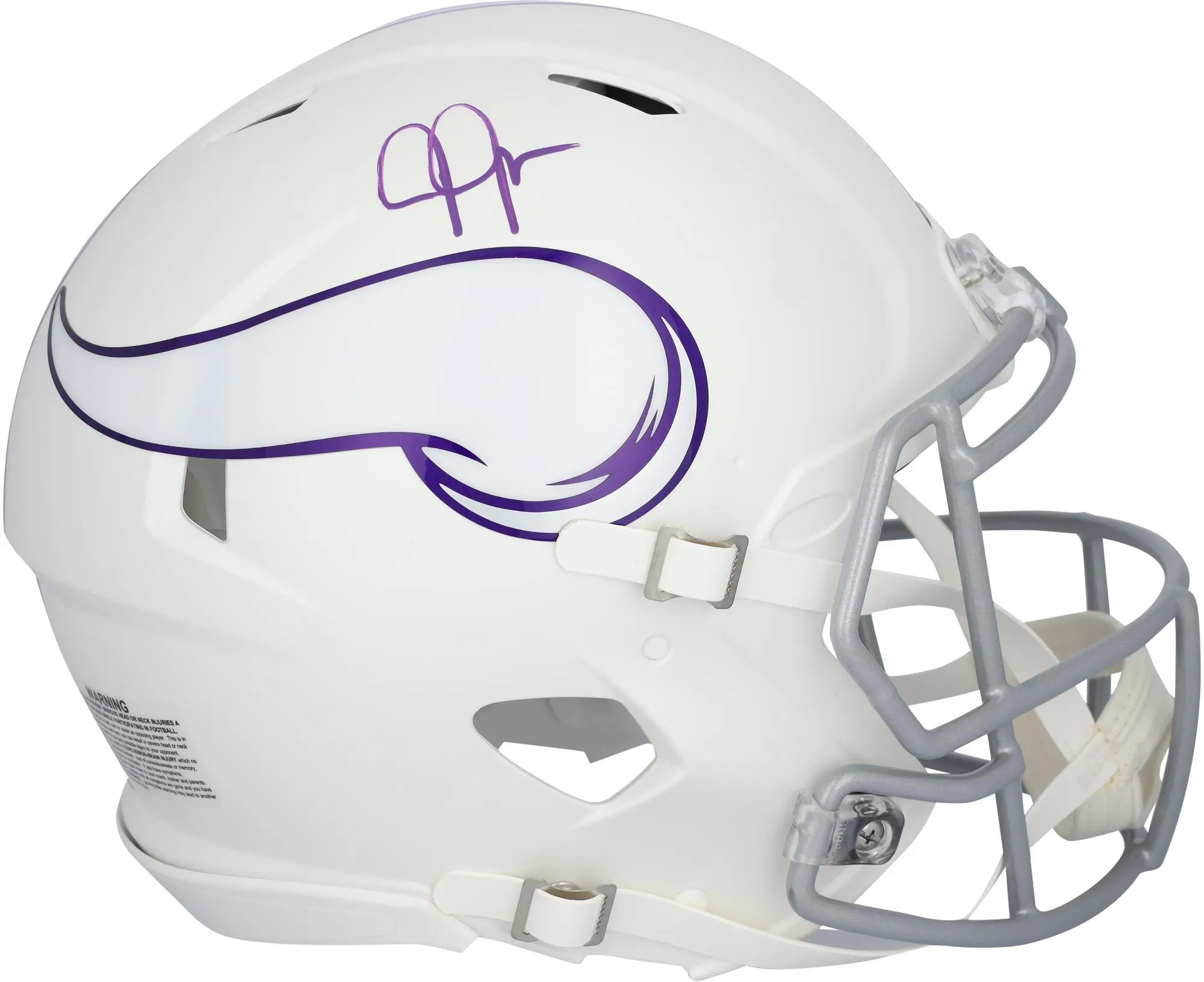 Justin Jefferson Minnesota Vikings Autographed Riddell 2024 Alternate Speed Authentic Helmet - Fanatics Authentic Certified