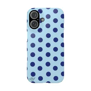 the blueberry case - blue polka dot case