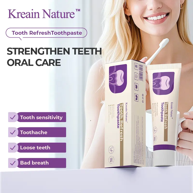 Kreain Nature Natural Activated Charcoal Toothpaste for Gentle Oral Care & Fresh Breath  Antibacterial & gum care, long-lasting fresh breath