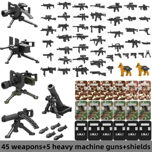 150 Piece Military Soldier Set, Special Police Army Model, Heavy Machine Gun Shield, Moc Military Building Blocks Accessories, Building Block Sets