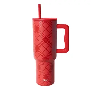 Simple Modern 40oz Trek Tumbler with Handle and Straw Lid - Holiday Collection - Vacuum Insulated Stainless Steel, Reusable, Cupholder Friendly
