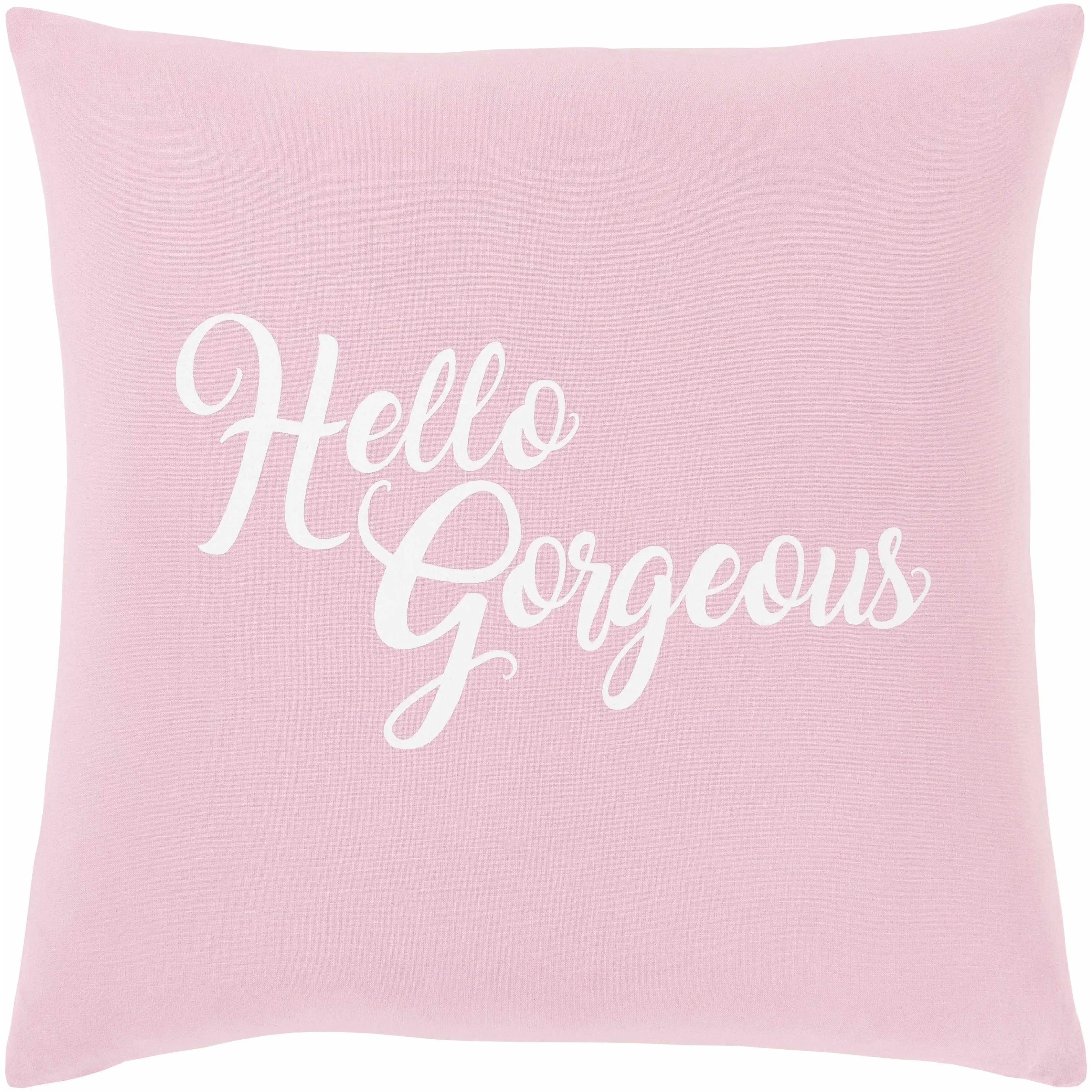 Kids Pink Hello Gorgeous Throw Pillow - Room Decor for Girls, Clearance Household Textile Cushion Accessory Kids Pink Hello Gorgeous Throw Pillow - Room Decor for Girls, Clearance Household Textile Cushion Accessory