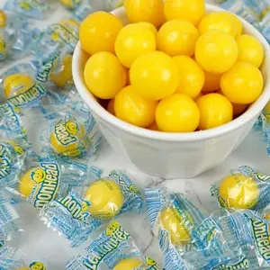 Lemonheads Candy, 1lb Bulk Bag (Approximately 60 pieces), Sour Hard Candies, Yellow Candy, Indvidually Wrapped Lemonhead Bulk Candies