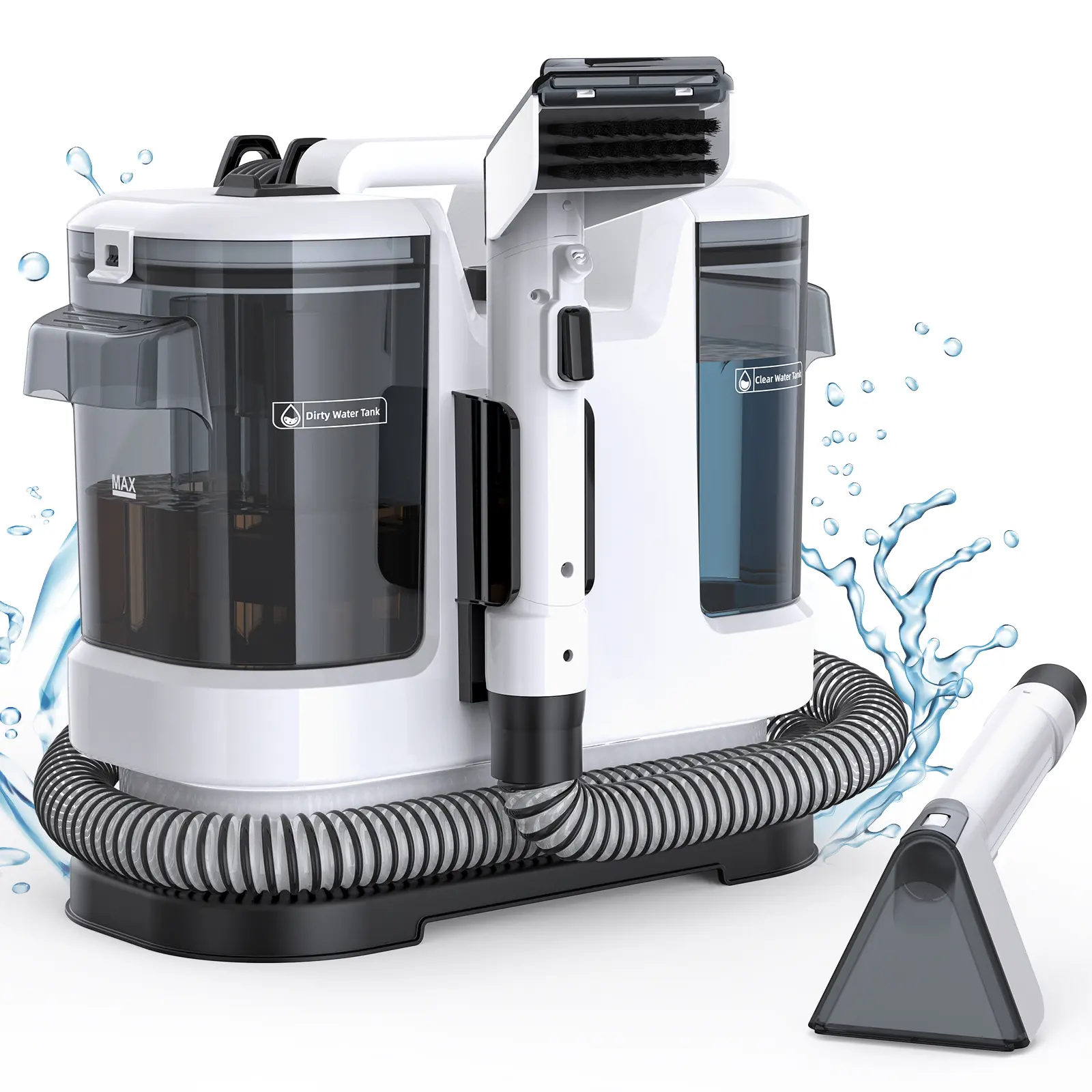 [Hot Sale] summerwins Portable Vacuum Spot Cleaner, 450W Fabric Cleaner Machine with 13.5kPa Suction, 1.75L XL Tanks, 5M Cord, Home Cleaning Tools for Rug, Couch, Pet Stains, Mothers Day Gift