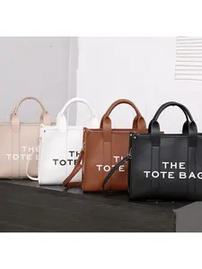 2026 New Shoulder Crossbody Bag, Everyday Crossbody Bag, High-End Korean Style Letter Tote, Portable Lightweight Cosmetic Bag, PU Leather, Casual All Seasons