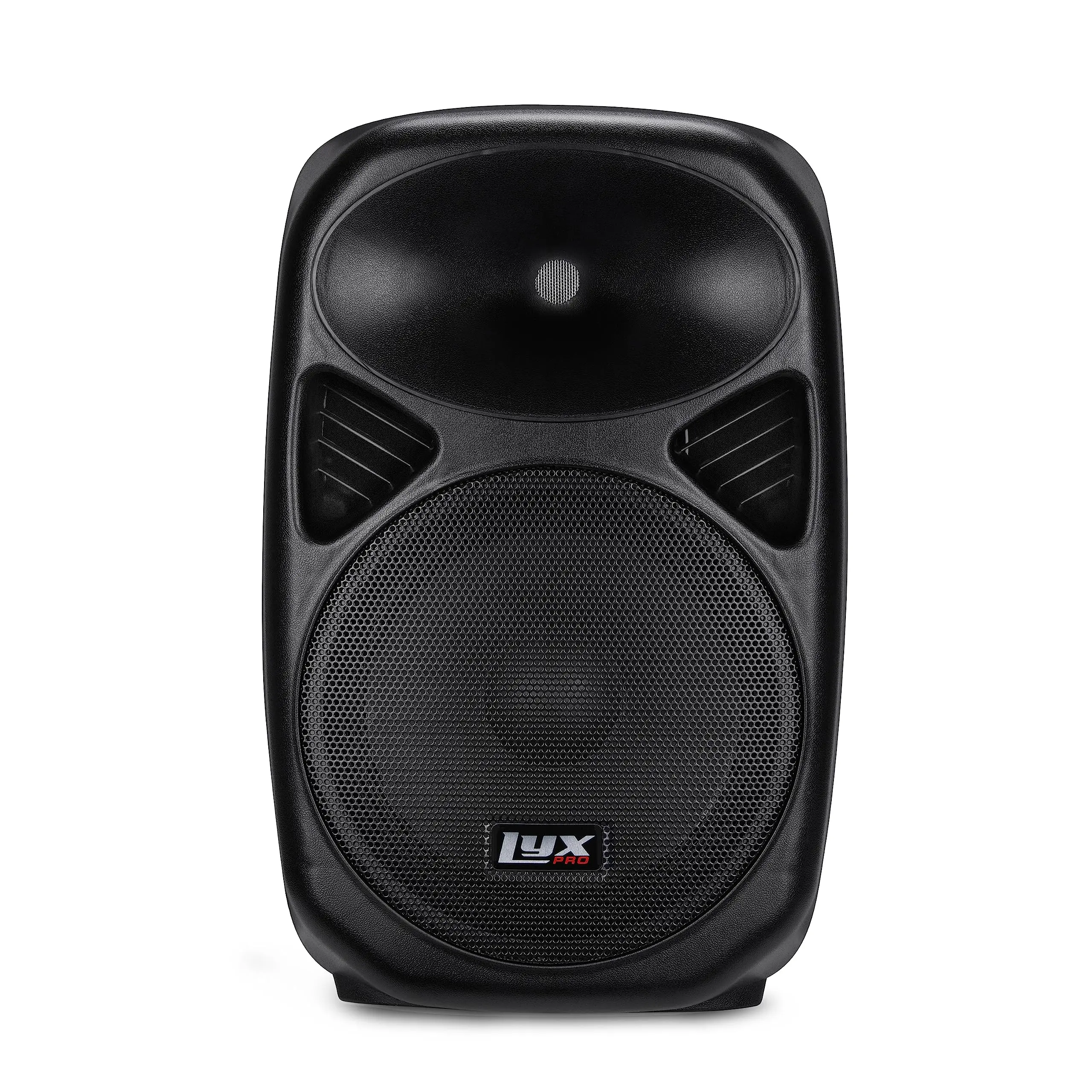 LyxPro Active PA Rechargeable Battery Speaker System, Bluetooth, MP3, USB, SD Card Slot, Foldable Carry Handle, Easy Carry Wheels