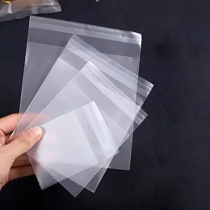 100pcs Practical Matte Finish Clear Self-Seal Bags, Portable Storage Bags, Multiple Sizes, Sealed Design, Small Card Jewelry Postcards Packaging Plastic Bags