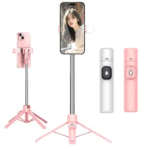 Upgrated 4-in-1 Multi-function Selfie Stick with 360° Rotatable , Wireless Remote, Upgraded Stable Four-legged Tripod Stand,Transforms into Mini Tripod/Camera Grip/HandheldStabilizer/Phone Stand, Travel-Friendly Videography Equipment for most phones