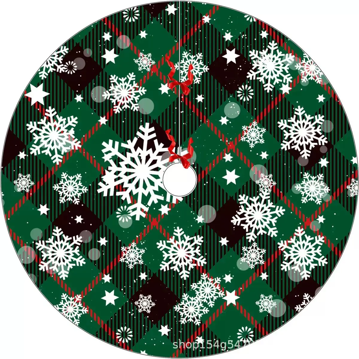 Christmas Tree Skirt - Waterproof Snowflake Embroidery Tree Skirt for Holiday Decor, Easy Setup Split Design to Hide Pine Needles & Clutter, Durable Festive Tree Skirt for Home Parties, Coffee Shops & Family Gatherings