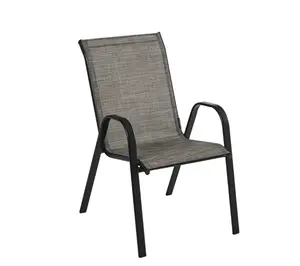 Silla Apilable de Exterior de Acero Heritage Park, Gris