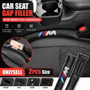 2Pcs car logo badge logo side seam seat universal gap plug gap filling anti-leak strip car interior decoration leak-proof car accessories suitable for BMW M Performance M3 E30 E36 E46 E90 E92 E93 BMW M5 E28 E34 E39 E60 E61 M6 E24 E63 E64 M2 F87 M4 F82 F83