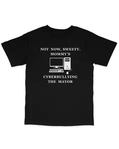 Cyber Bullying Tee - Classic Collar Top with Ribbed Fabric, Soft and Versatile Design for Men Breathable Cotton