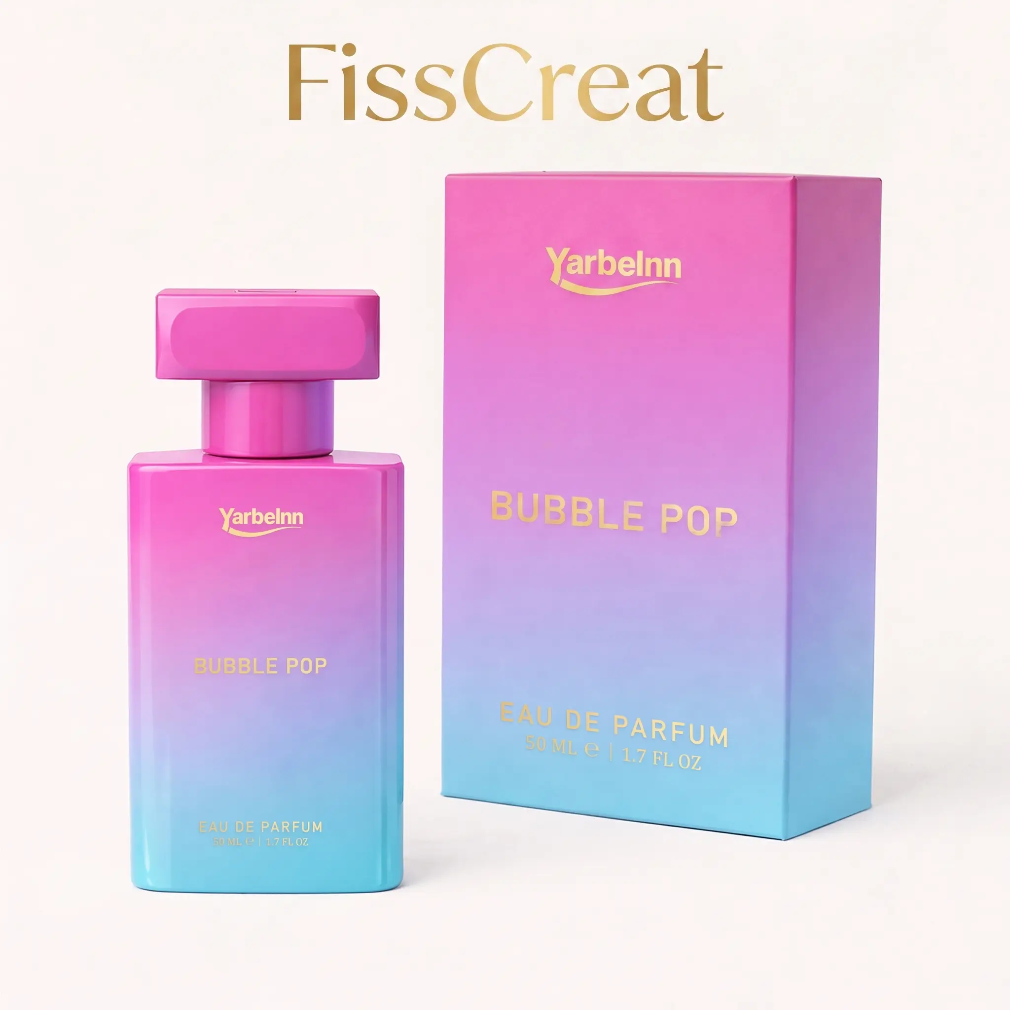Yarbelnn BUBBLE POP Women's Eau de Parfum (Edp) - 50ml/1.7fl oz Alcohol-Based, Aromatic Sweet Fruity Floral Gourmand Scent Blend, Strawberry, Blackcurrant, Jasmine, Orange Blossom, Vanilla, Caramel, Amber, Musk, Long Lasting Layered, Daily Wear & Date Use