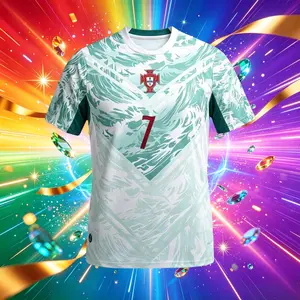 2026 Portugal Home And Away Red Green Black 7# Cristiano Ronaldo Short Sleeve Soccer Jersey Fans Version