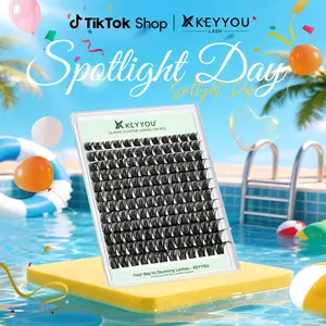KEYYOU DIY Lash Clusters Volume Lash Extensions Wispy Comfortable Cluster Lashes Eyelash Extensions Makeup Cosmetic Easy DIY at Home #SpotlightDay